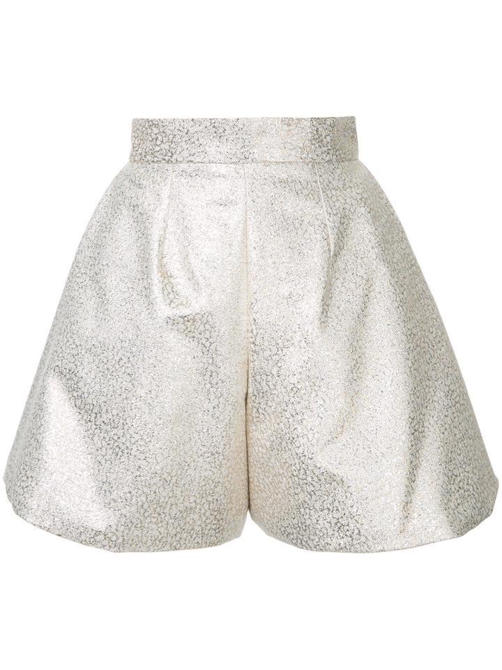 Bambah - Glitter Pleated Culottes - Women - Cotton/polyester - 10, Grey, Cotton/polyester
