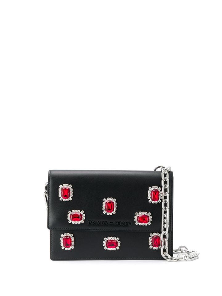 Prada Mini Bandoliera Clutch Bag - Black