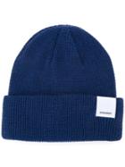 Attachment - Folded Knitted Beanie - Men - Cotton - One Size, Blue, Cotton