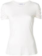 Max Mara Ruffled Sleeves Stretch T-shirt - White