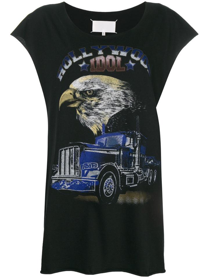Maison Margiela Printed Overzised Tank Top - Black