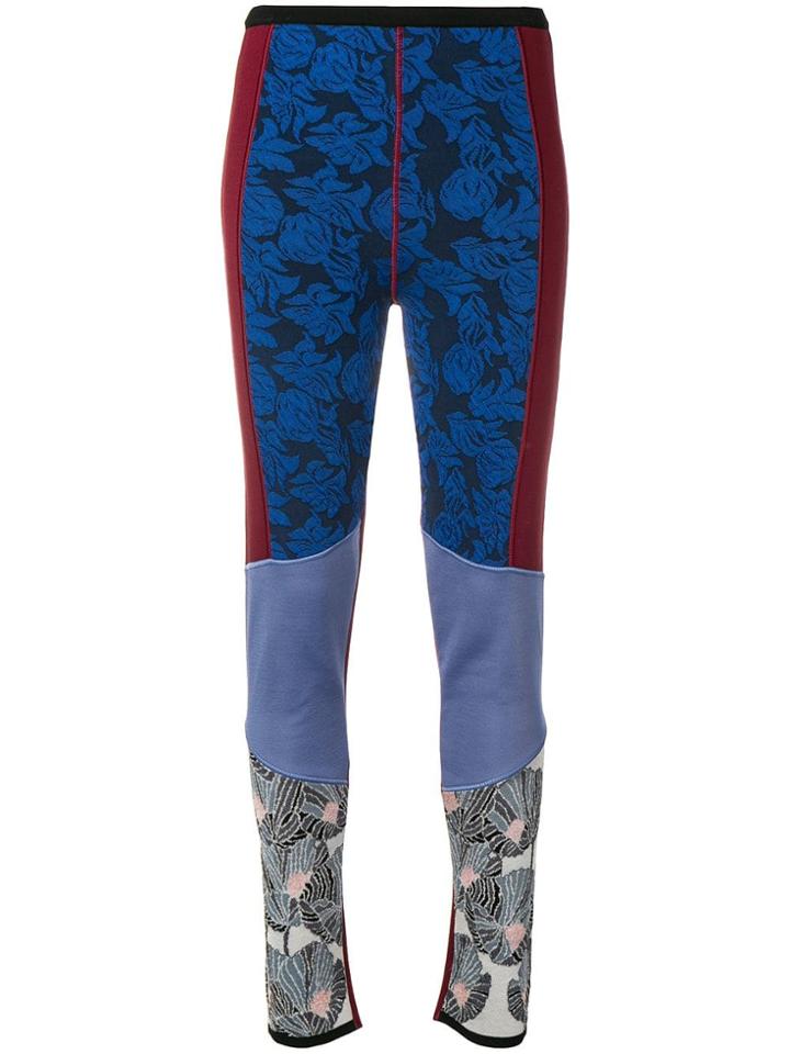 Etro Floral Panelled Leggings - Blue
