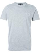 Y-3 Tonal Logo Print T-shirt, Men's, Size: Medium, Grey, Cotton