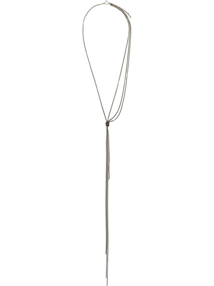Ann Demeulemeester Layered Asymmetrical Necklace - Silver