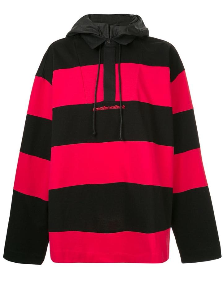 Juun.j Striped Hoodie - Red