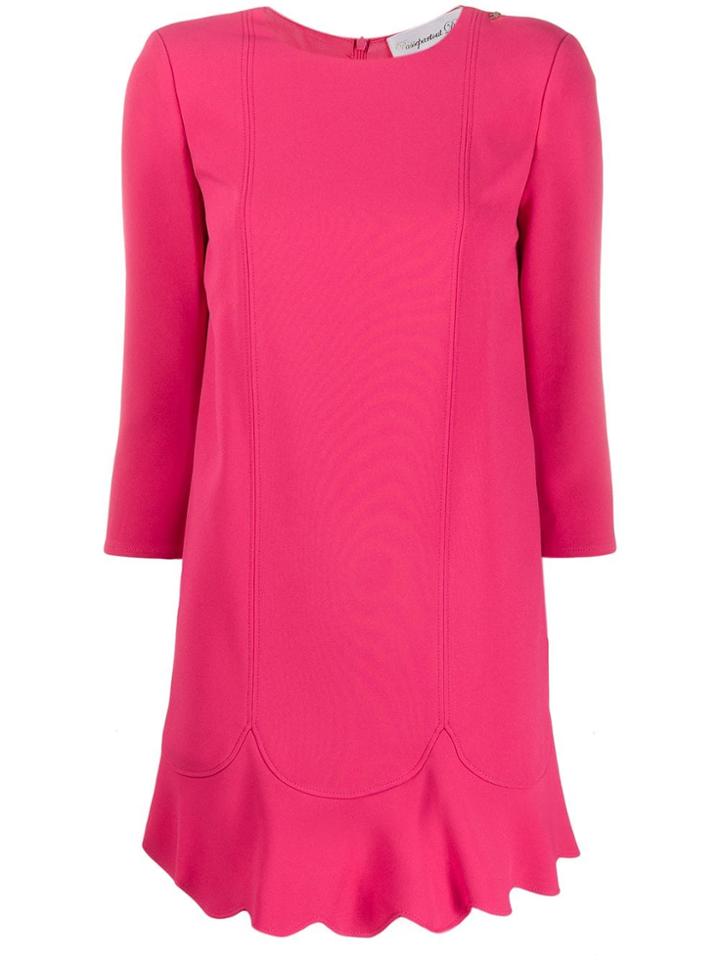 Elisabetta Franchi Scalloped Hem Shift Dress - Pink