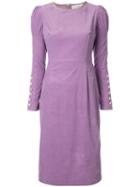 Tu Es Mon Trésor Corduroy Midi Dress - Purple