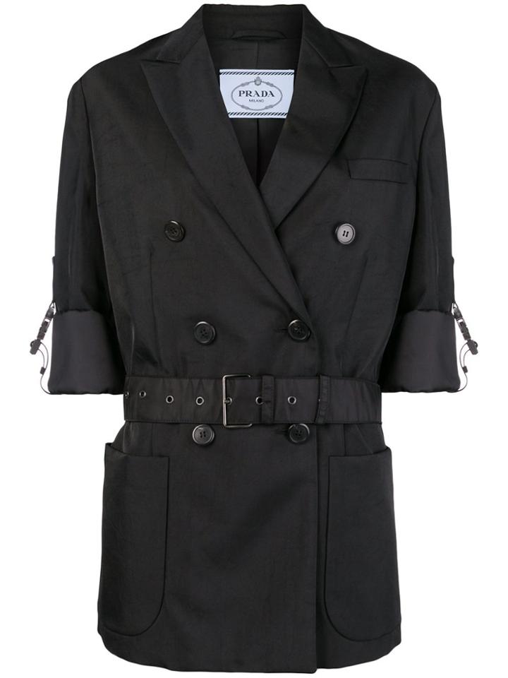 Prada Belted Jacket - Black