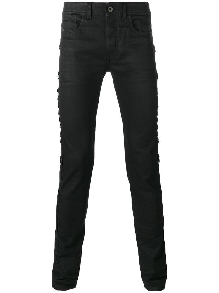 Diesel Black Gold Side Strap Slim-fit Jeans, Men's, Size: 33, Cotton/polyester/spandex/elastane
