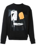 Mcq Alexander Mcqueen Abstract Print Sweatshirt, Men's, Size: Large, Black, Cotton