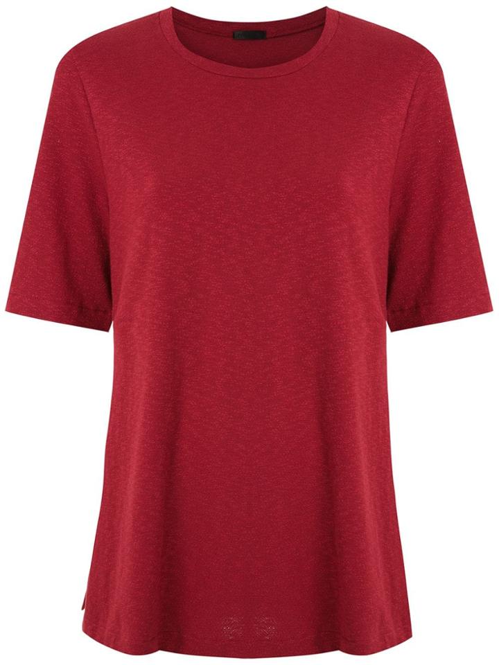 Osklen Long Rustic Ribbed T-shirt - Red