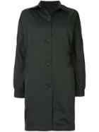 Ck Calvin Klein Shiny Twill Oversized Coat - Black