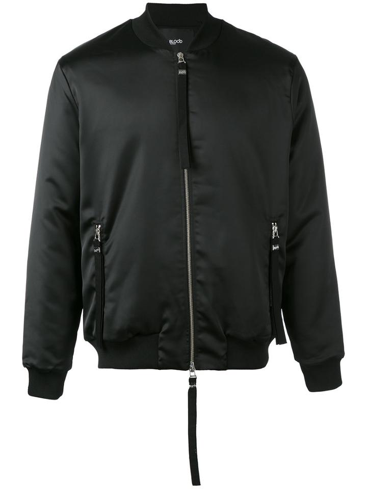 Blood Brother - Sunsilk Bomber Jacket - Men - Cotton/polyester/spandex/elastane - S, Black, Cotton/polyester/spandex/elastane