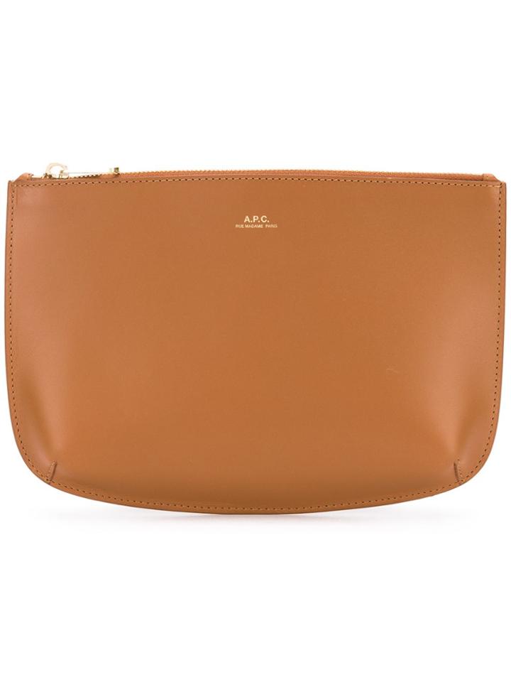 A.p.c. Sarah Clutch Bag - Brown