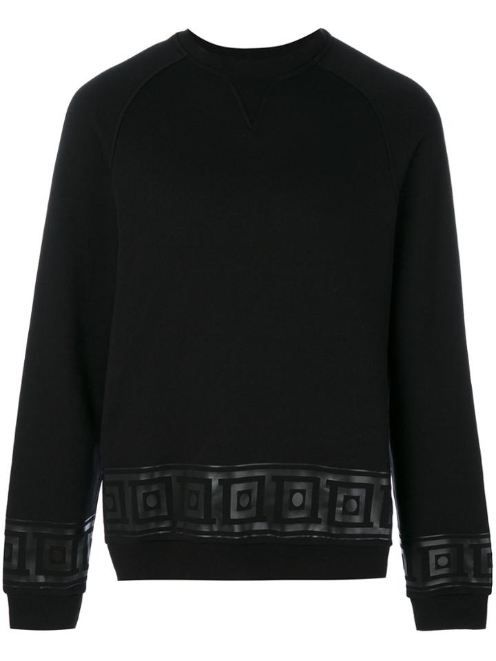 Versace Collection Hem Patterned Sweatshirt - Black
