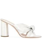 Loeffler Randall Coco Knot-detailed Mules - Silver