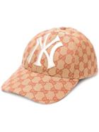 Gucci Baseball Hat With Ny Yankees Patch - Neutrals