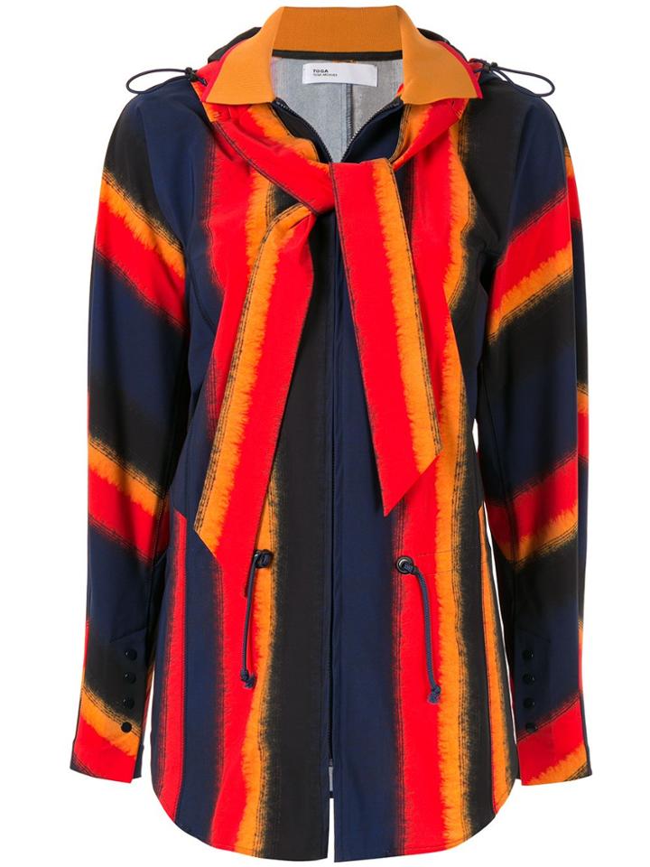 Toga Striped Print Blouse - Blue