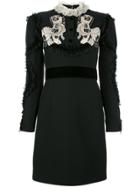 Gucci King Spaniel Appliqué Dress - Black