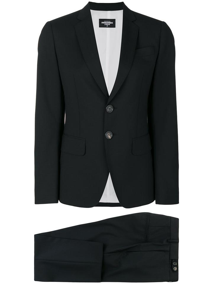 Dsquared2 - Two-piece Cropped Trouser Suit - Women - Polyester/spandex/elastane/virgin Wool - 42, Black, Polyester/spandex/elastane/virgin Wool