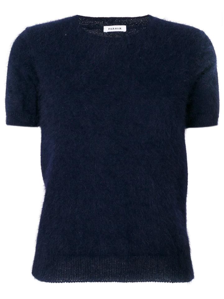 P.a.r.o.s.h. Fitted Knitted Top - Blue