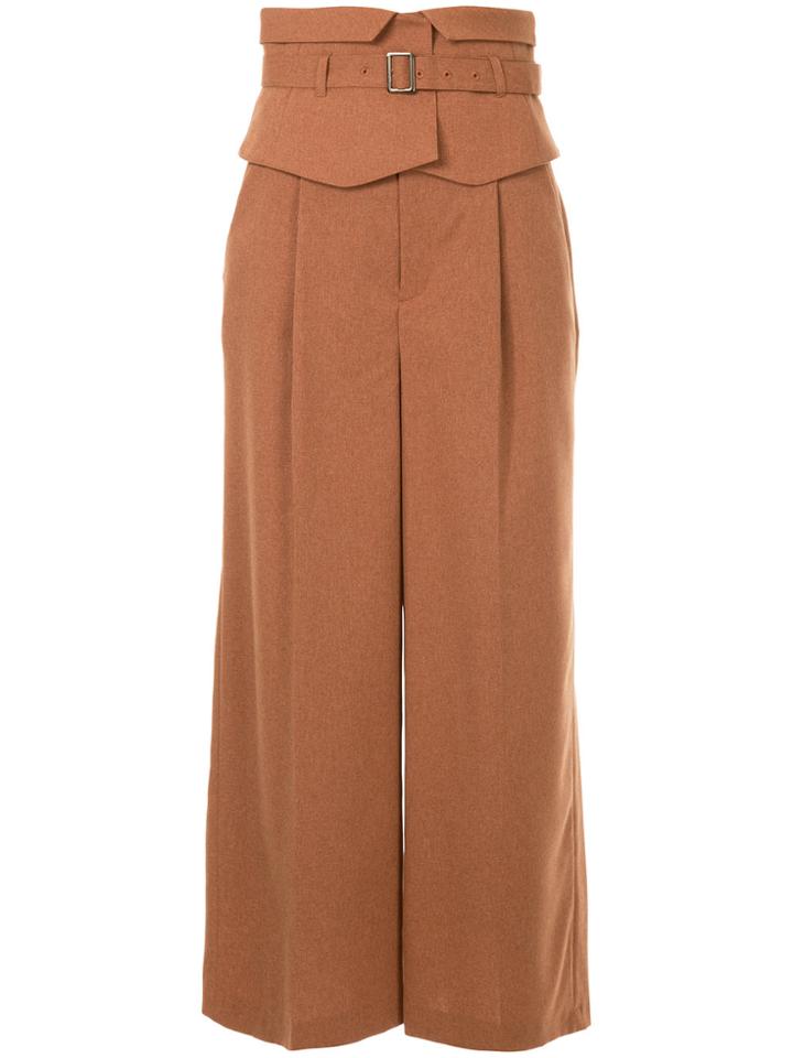 Loveless Wide Leg Trousers - Brown