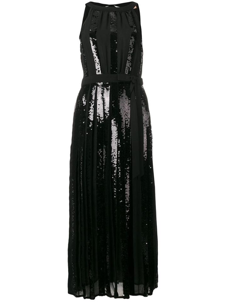 Twin-set Sequin Paneled Dress - Black
