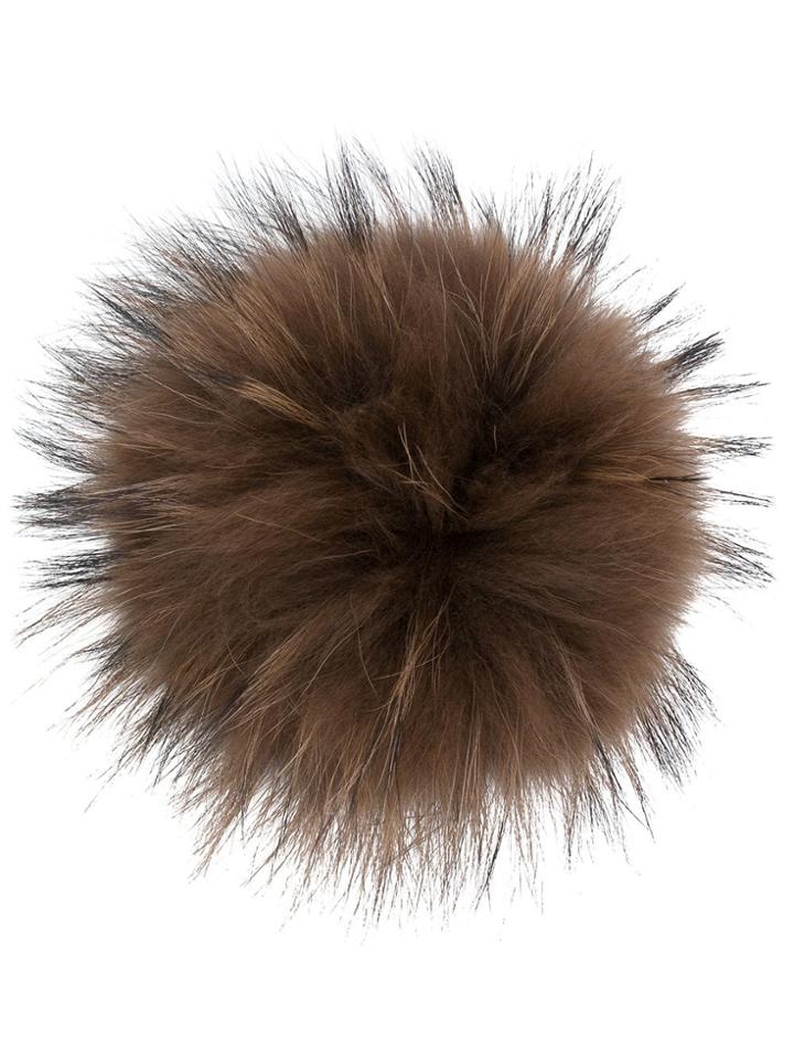 N.peal Detachable Pom - Brown
