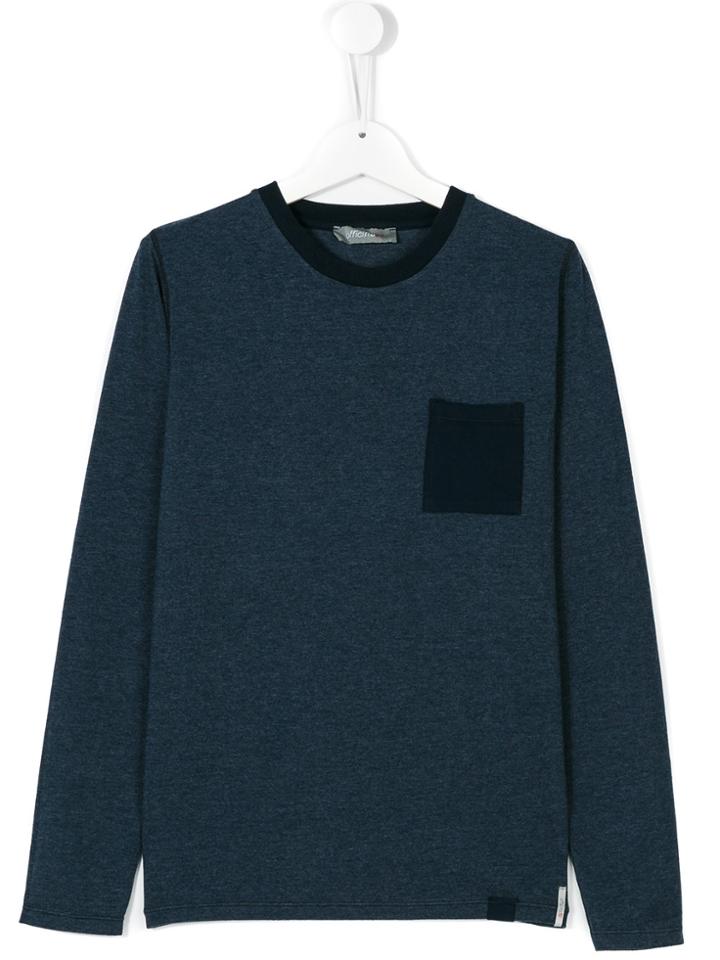 Officina 51 Classic Pocket Detail Sweatshirt - Blue