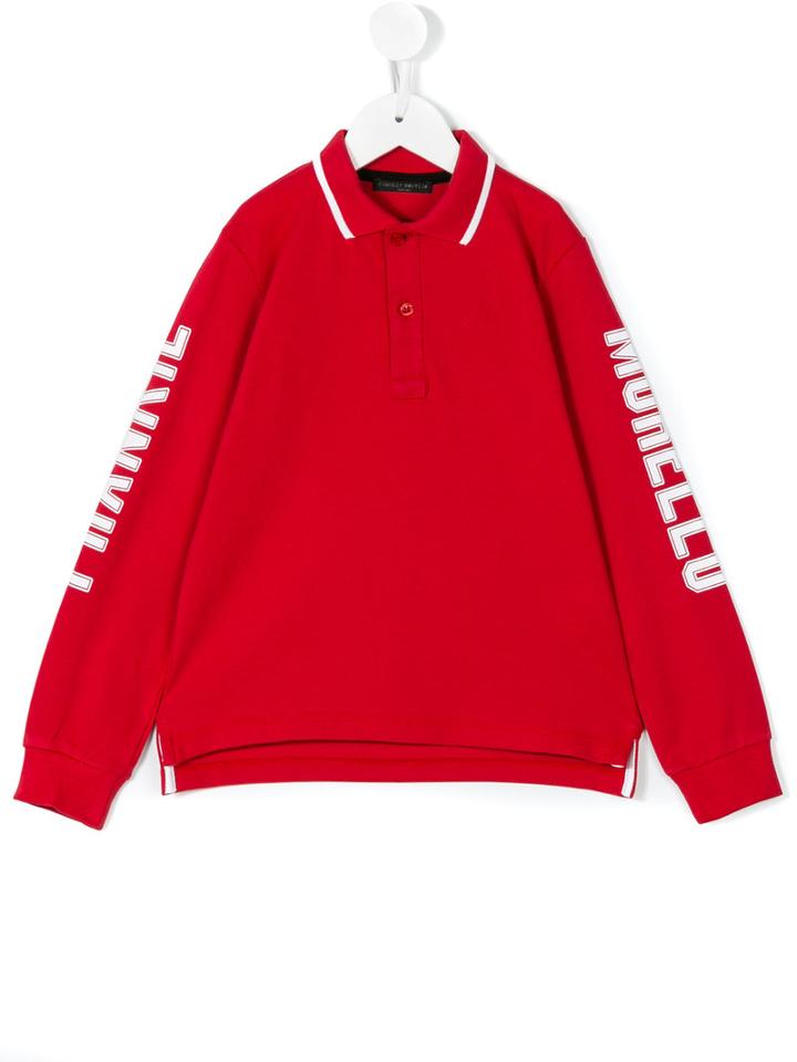 Frankie Morello Kids - Polo Sweatshirt - Kids - Cotton - 7 Yrs, Red