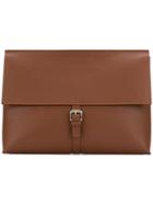 Orciani Buckle-strap Clutch - Brown