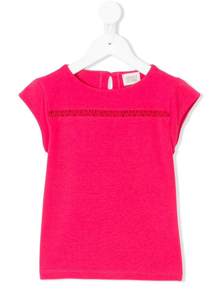 Armani Junior Logo T-shirt - Pink & Purple