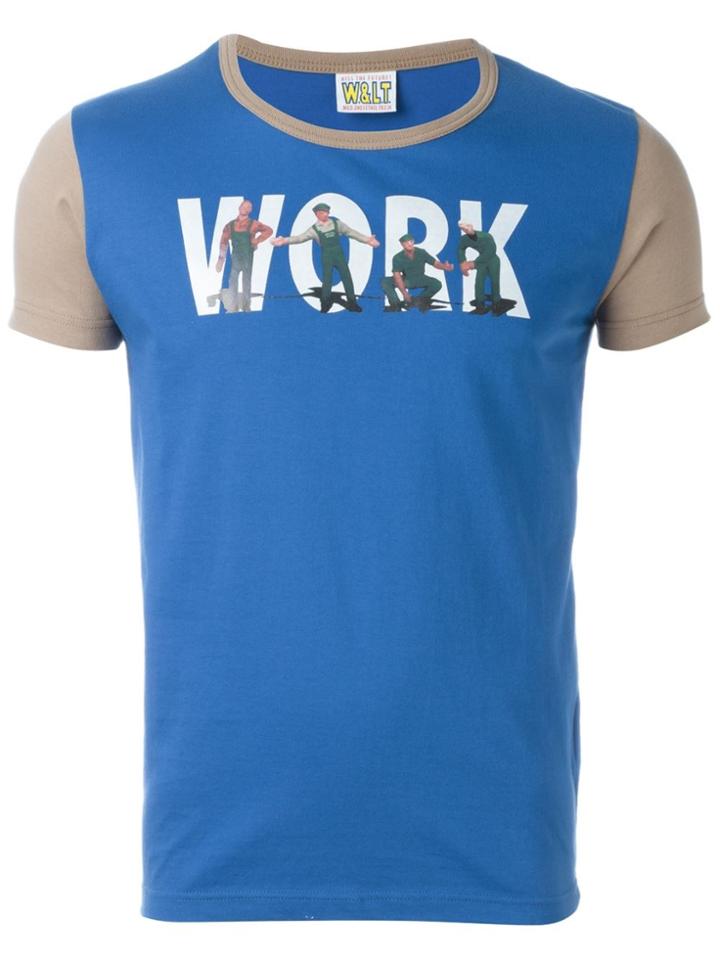 Walter Van Beirendonck Vintage 'work Printed' T-shirt - Blue