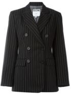 Moschino Vintage Pinstriped Blazer, Women's, Size: 44, Black