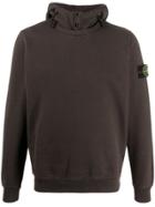 Stone Island Double-neck Hoodie - Brown