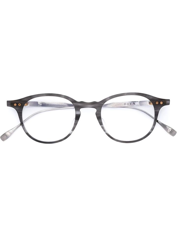 Dita Eyewear Round Frame Glasses - Grey