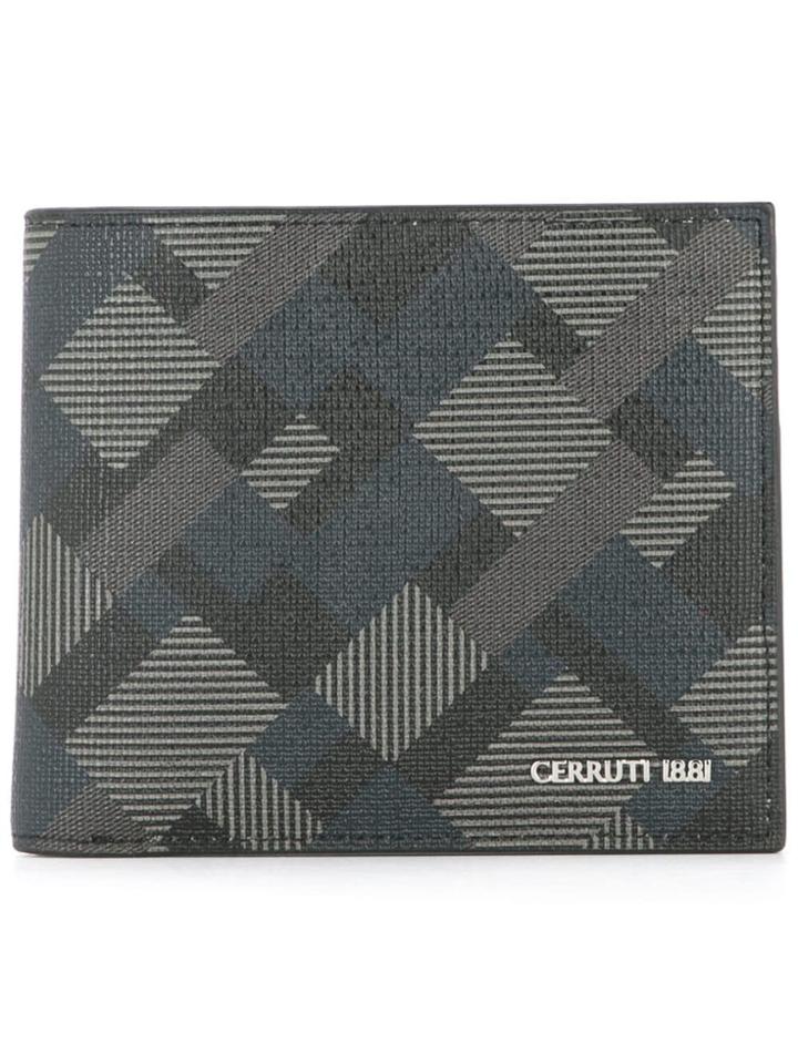 Cerruti 1881 Geometric Pattern Bifold Wallet - Black