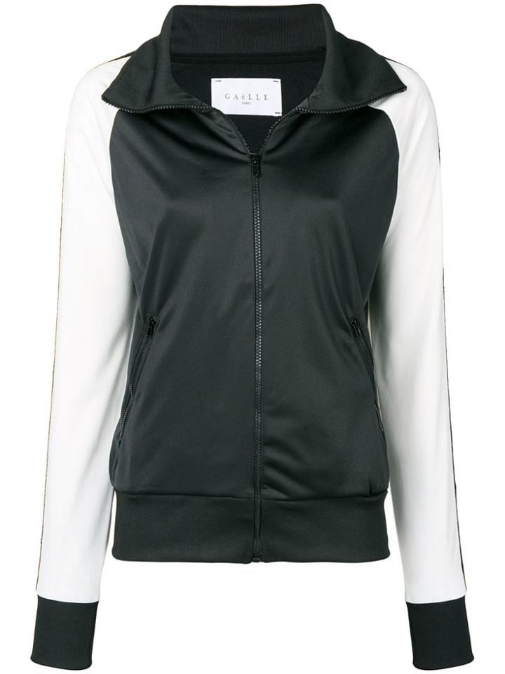 Gaelle Bonheur Contrast Sleeve Track Jacket - Black