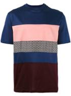 Lanvin Mix Fabric Panel T-shirt, Men's, Size: Medium, Silk/cotton