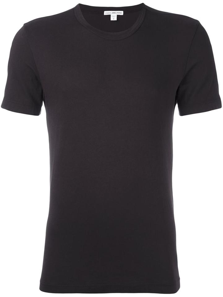 James Perse Round Neck T-shirt, Men's, Size: 1, Brown, Cotton