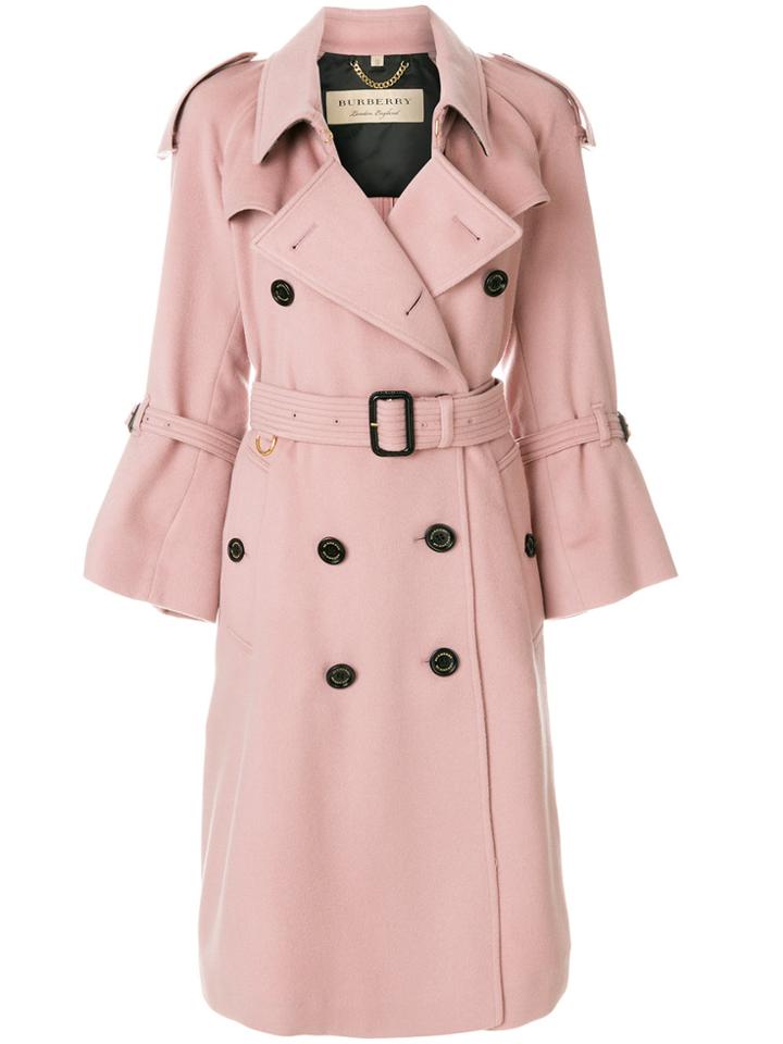 Burberry Belted Trench Coat - Pink & Purple