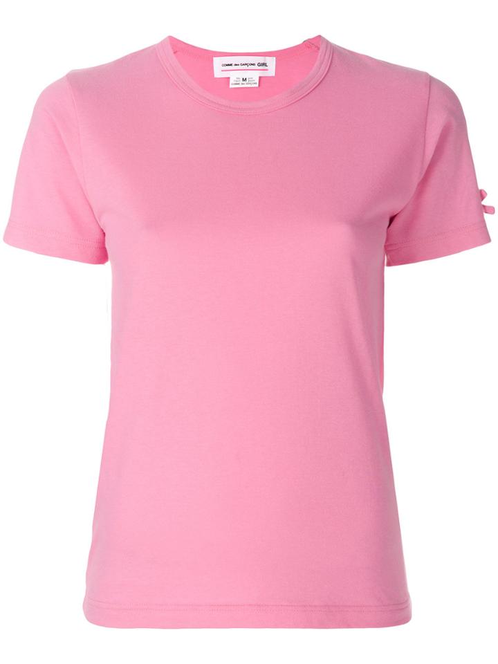Comme Des Garçons Girl Bow Sleeve T-shirt - Pink & Purple
