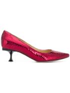 Sergio Rossi Leather Pumps - Red