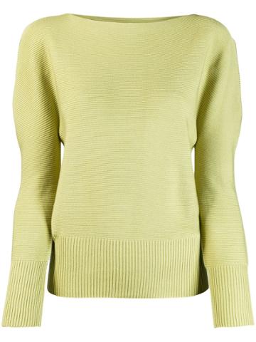 132 5. Issey Miyake Knitted Sweatshirt - Green