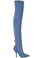 Fendi Rockoko Thigh-high Boots - Blue