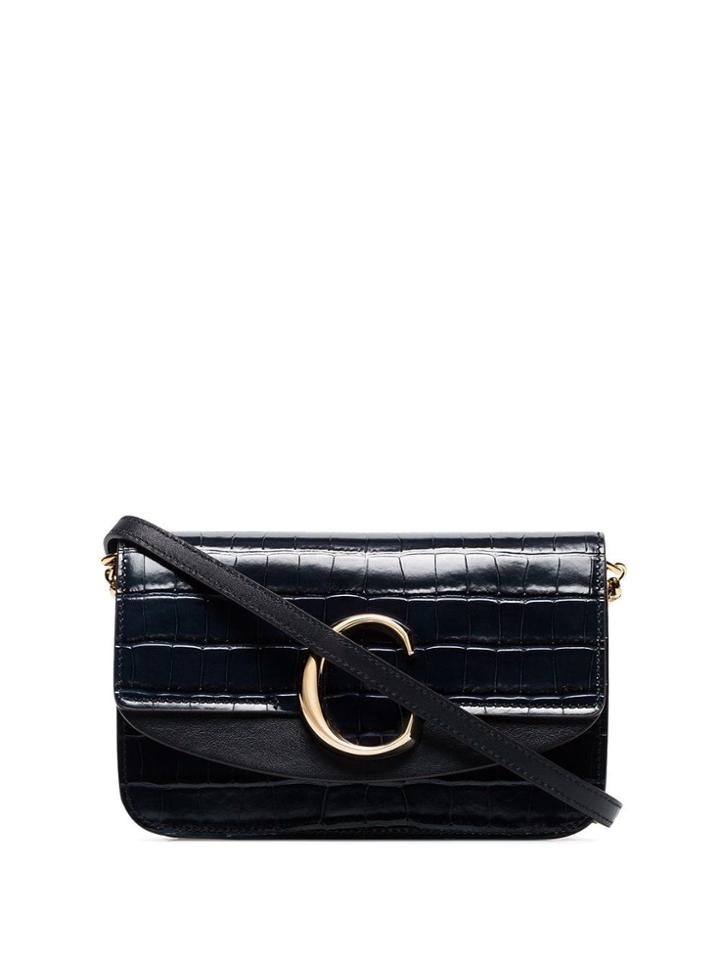Chloé C-embellished Shoulder Bag - Blue