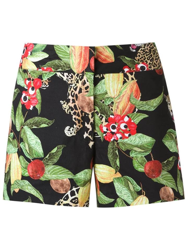 Isolda Printed Shorts, Women's, Size: 40, Black, Cotton/spandex/elastane