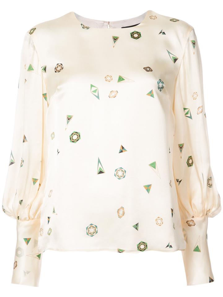 Creatures Of The Wind Geometric Print Blouse - White
