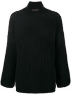 Incentive! Cashmere Cashmere High-neck Sweater - Black