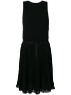 Twin-set Pleated Knitted Dress - Black